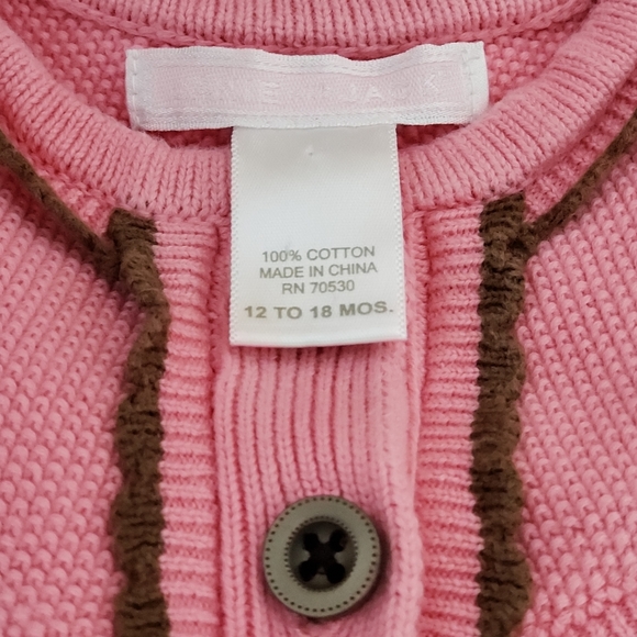 Janie and Jack Cotton Knitted Dress 12-18m - Picture 3 of 4